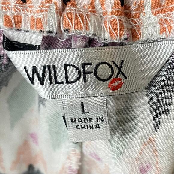 NEW WILDFOX Argyle Tribal Print Flowy Bohemian Shorts Size Large Multicolor - Picture 4 of 5